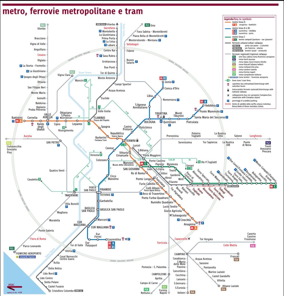 a map of a metro system